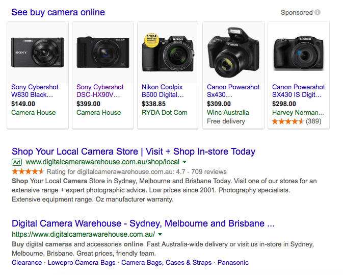 More camera online shopping options