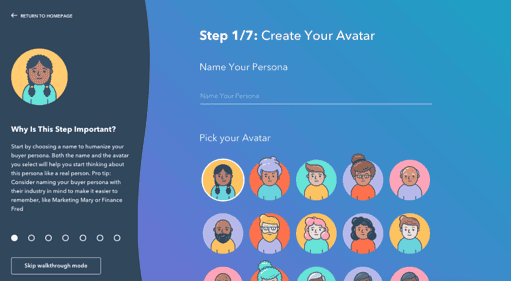 Create Your Avatar and Persona