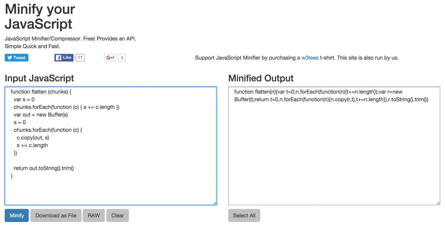 Minify Your Javascript