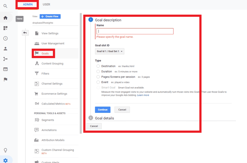 SEO ROI - eCommerce goals